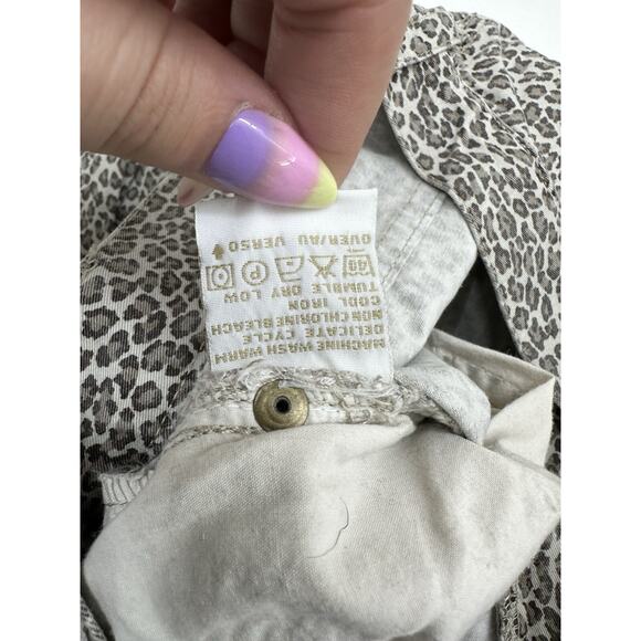 Liz Claiborne Liz Wear Womens Jeans Size 14 Petite Animal Print Brown Denim - Picture 4 of 10